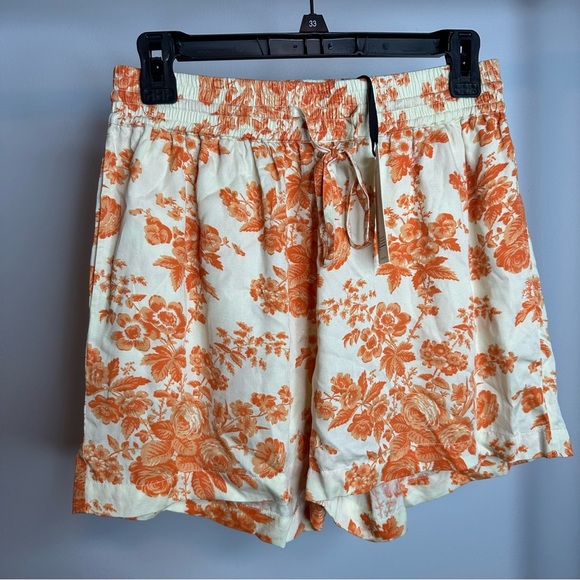 UnderProtection Wilda Short Sleeve and Shorts Pajama set Womens Small Orange NEW - Picture 10 of 16